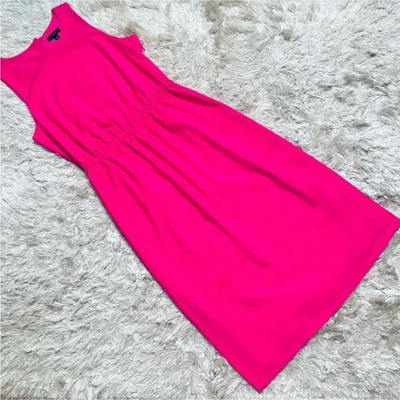 J crew neon pink button back midi dress size 6 - Picture 3 of 6
